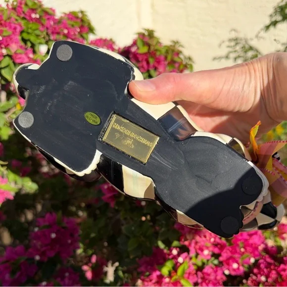 Mackenzie Childs Courtly Check Resting Bunny - Picture 6 of 9